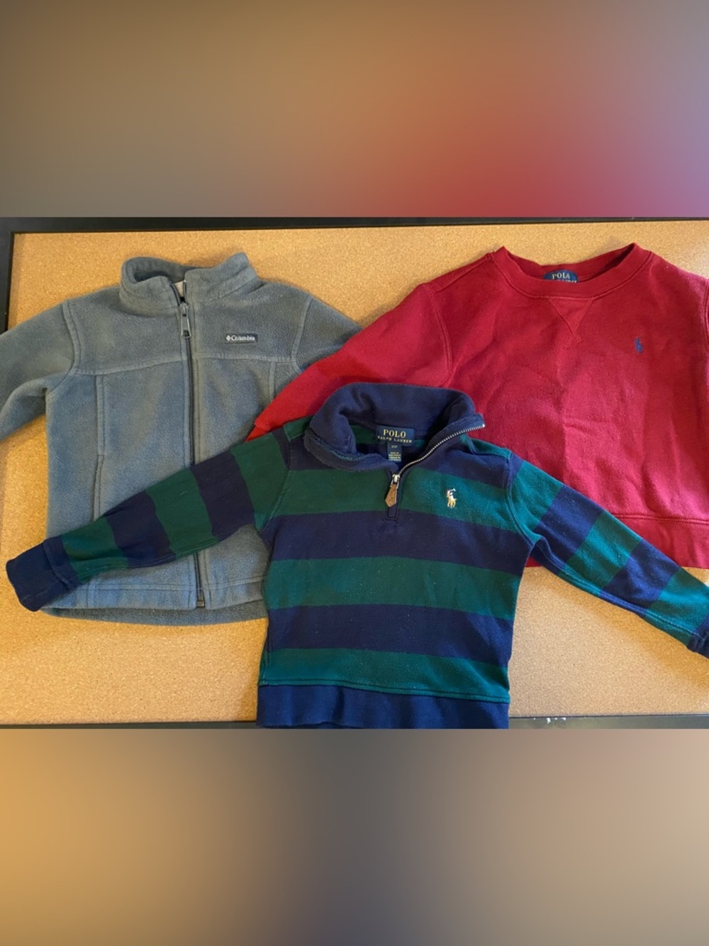 Polo by Ralph Lauren Green & Navy Stripe Quarter-Zip Pullover - Kids